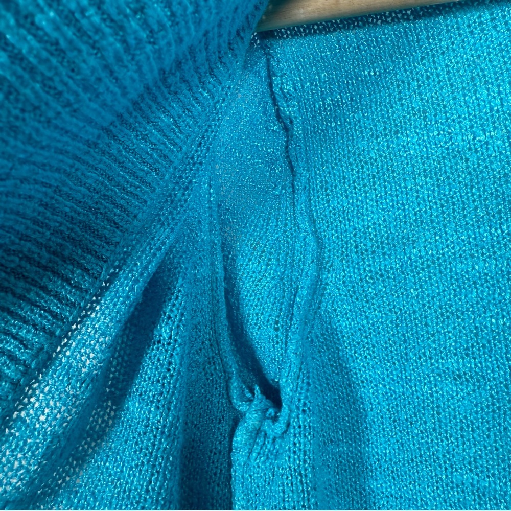 Lilly Pulitzer Blue Open Front Cardigan Sweater XS - Picture 4 of 7